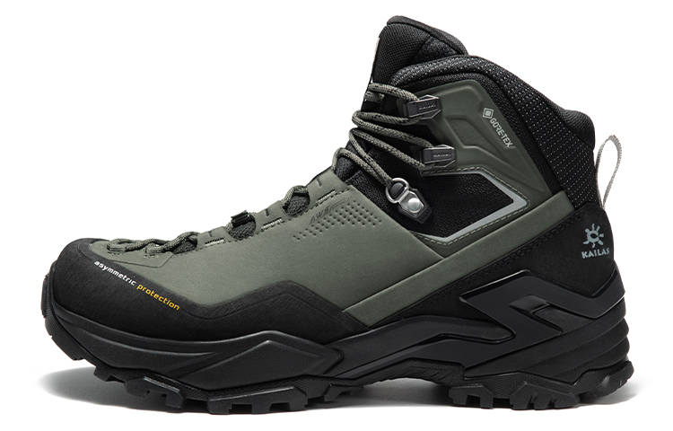 KAILAS Outdoor Sports Waterproof And Slip Resistant Mid top Hiking Shoes Men's Dark Moss Green