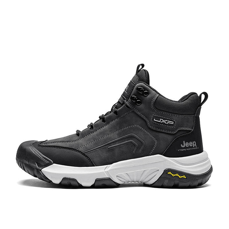 Jeep Cushioning Height Increasing Abrasion Resistant Mid top Mountaineering Hiking Shoes Men's