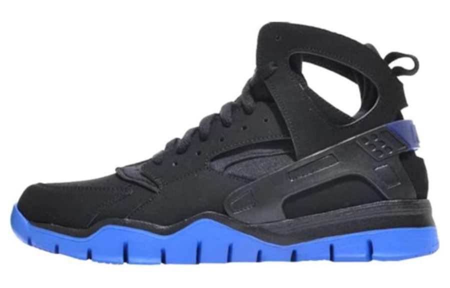 Nike Nike Air Huarache Slip Resistant Abrasion Resistant Low top Basketball Shoes Men's Black Blue