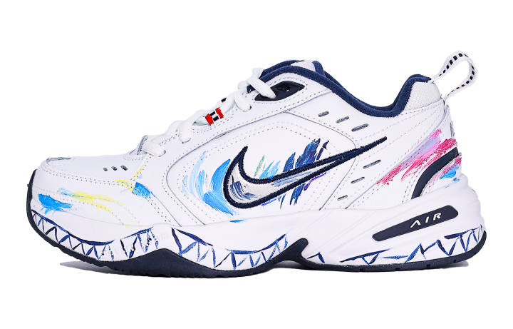 Nike Nike Air Monarch 4 Cushioning Abrasion Resistant Cushioning, Wear Resistant Low top Chunky Sneakers Unisex Blue White