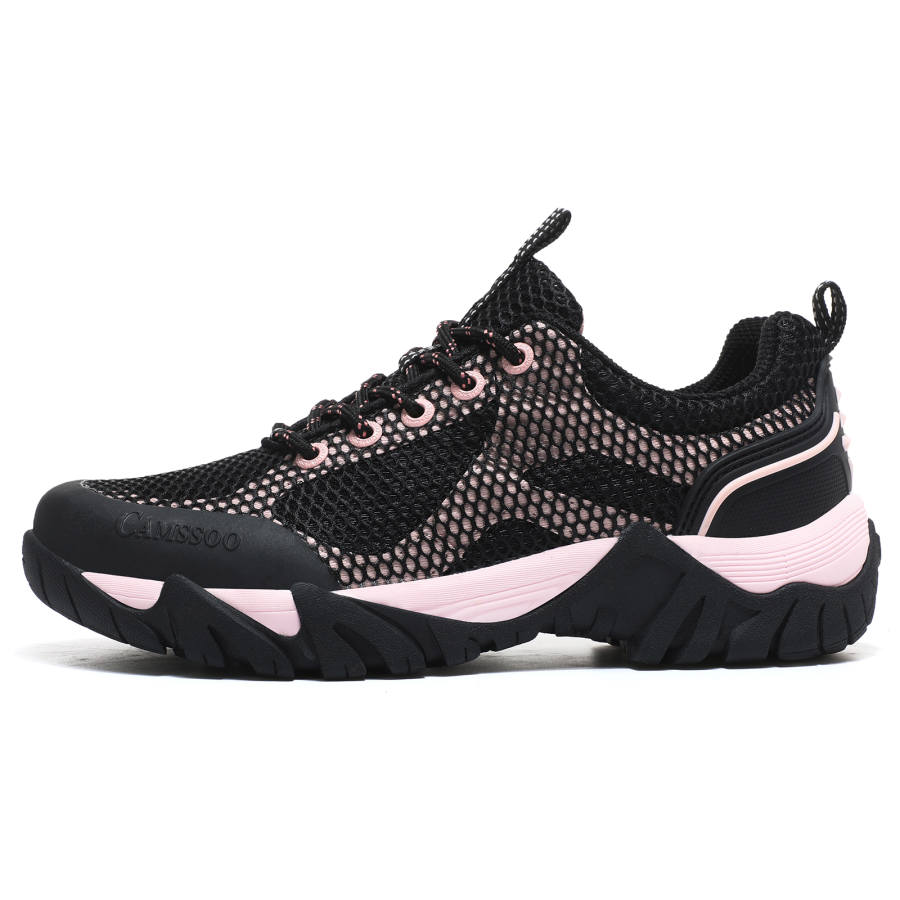 Camssoo Low top Outdoor Shoes Women's Black Pink