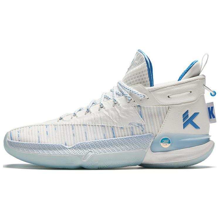 Anta KT9 Comfortable Cushioning, Wear Resistant Low top Basketball Shoes Men's White Blue