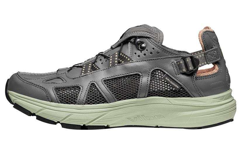 SALOMON Techsonic Slip Resistant, Abrasion Resistant, Breathable Low top Hiking Shoes Unisex Medium Gray