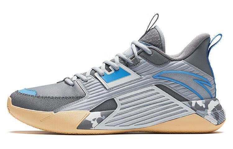 Anta Speedy 3 Abrasion Resistant Mid top Basketball Shoes Men's Gray