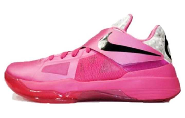Nike Nike KD 4 Aunt Pearl Round Tip Slip Resistant Low top Basketball Shoes Men's Pink