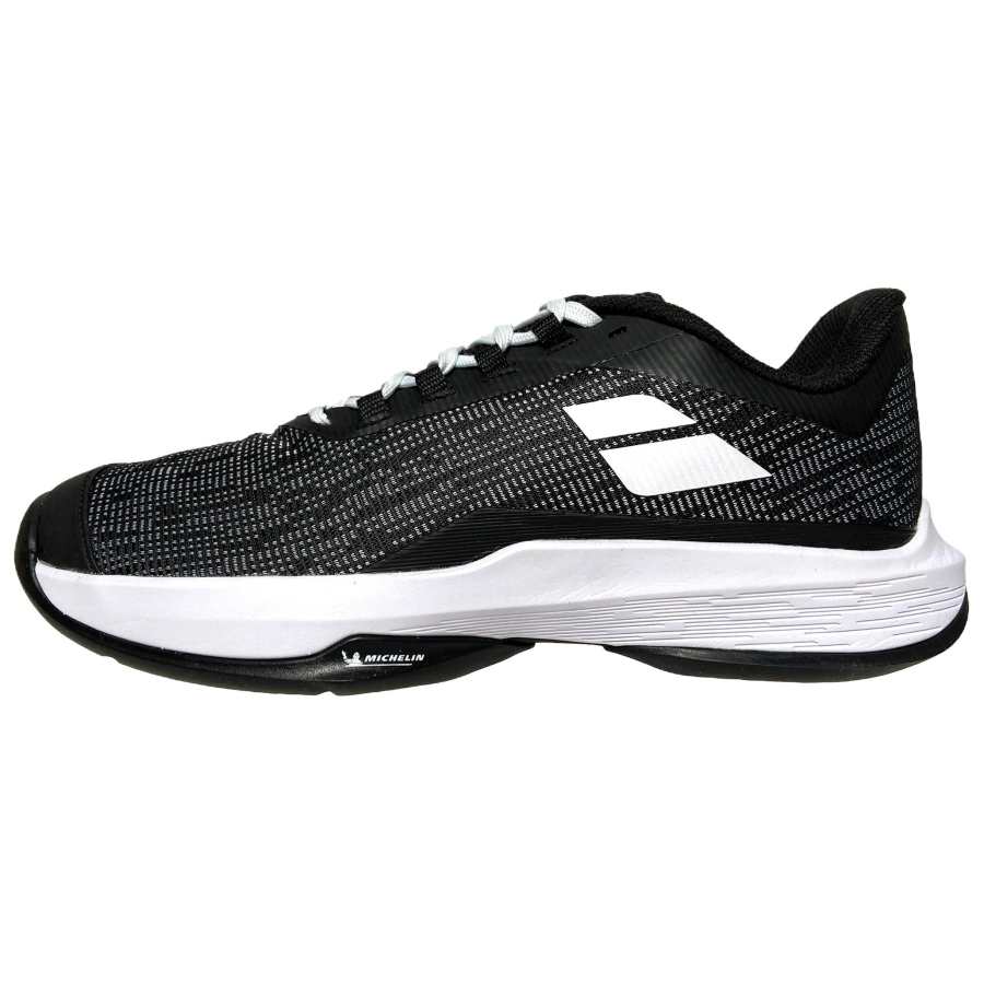 Babolat Abrasion Resistant Low top Tennis Shoes Men's Black White