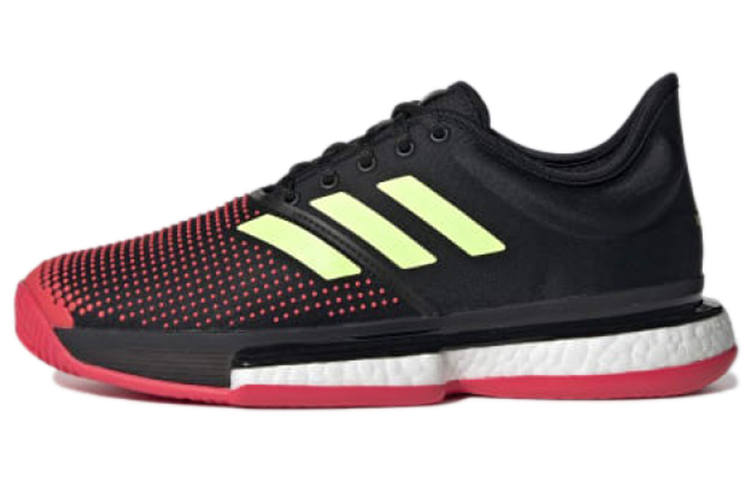 Adidas Adidas Solecourt Core Abrasion Resistant Slip Resistant Low top Tennis Shoes Men's Black Red