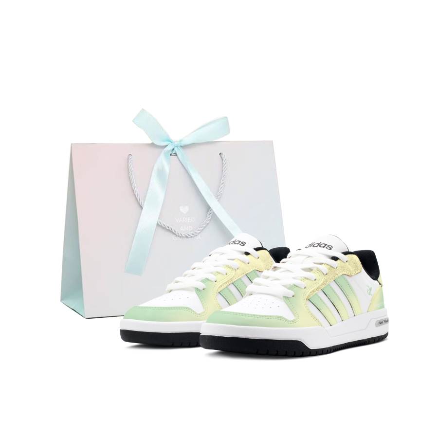 Adidas Neo Entrap Cushioning, Wear Resistant Low top Vintage Basketball Shoes Unisex Yellow Green