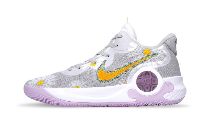 Nike Nike KD Trey 5 IX Basketball Shoes Unisex Mid Top Gray/Purple/White
