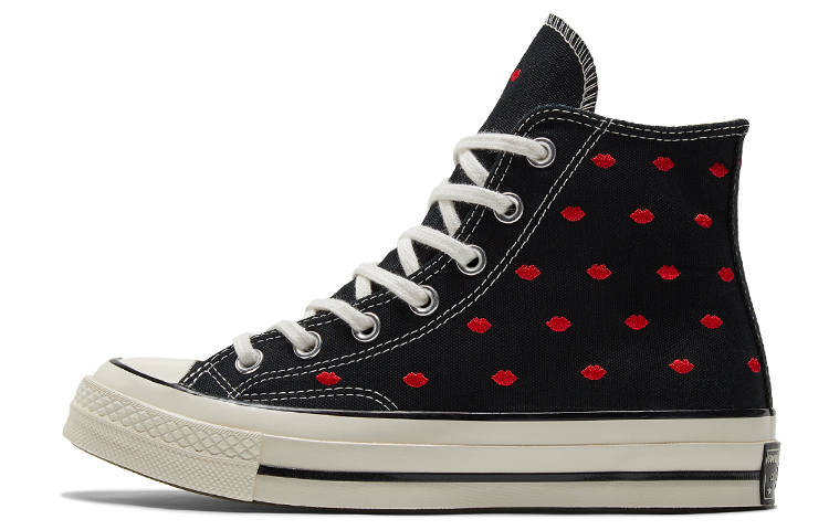 Converse Chuck 70 Converse Embroidered Lips High 'Love Me - Black'