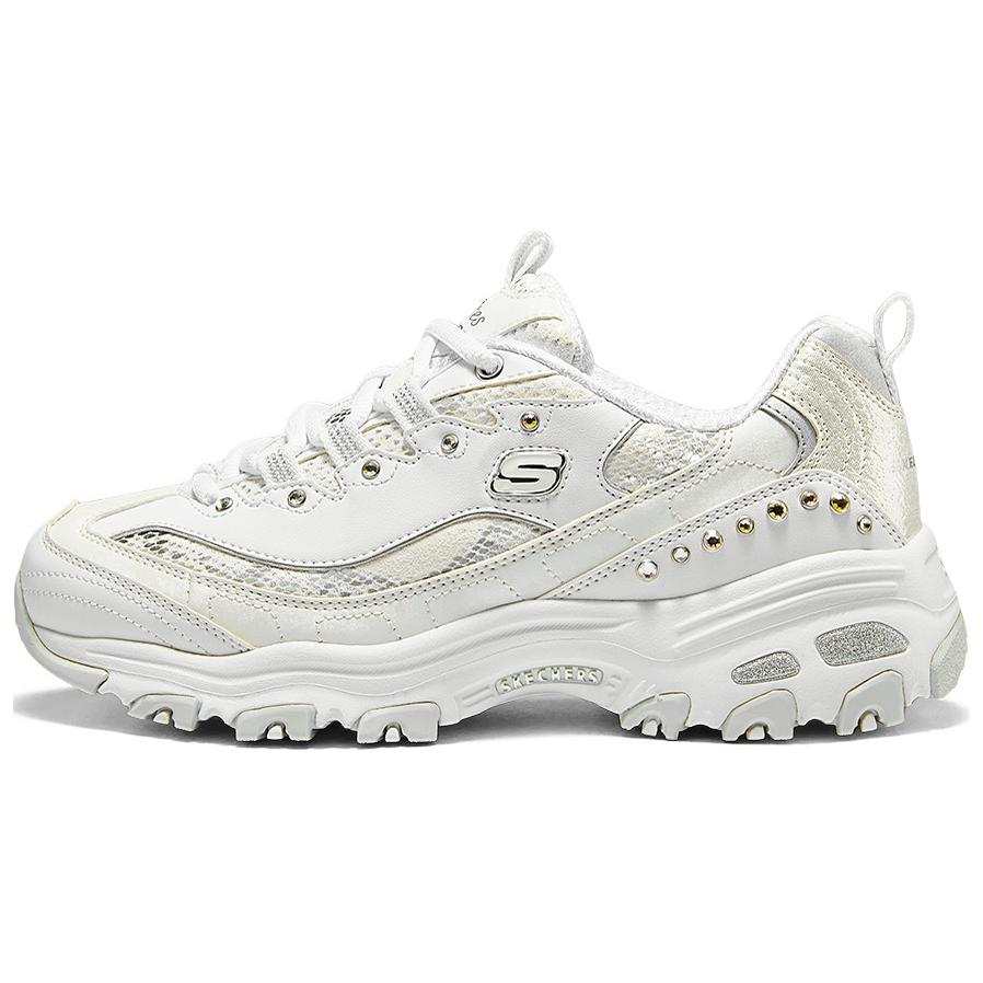 Skechers D'Lites 1.0 Breathable Low top Chunky Sneakers Women's White