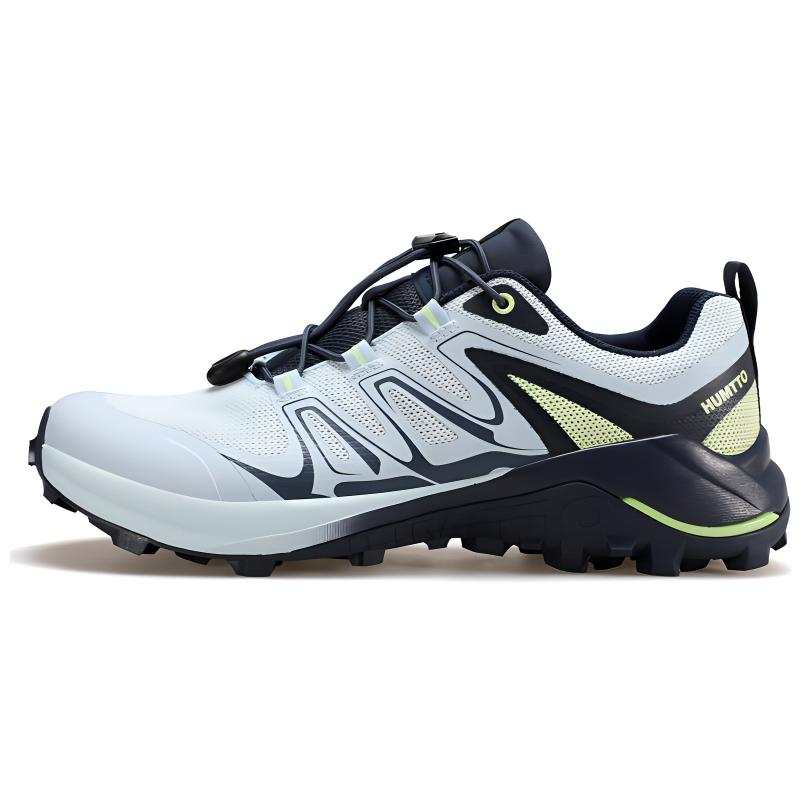 HUMTTO Comfortable Slip Resistant Slip Resistant Low top Mountaineering Shoes Men's Blue Gray