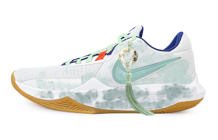 Nike Nike Precision 6 Bamboo Ink Green Dye Anti Slip Wear Resistant Low Top Basketball Shoes Men's Light Cyan