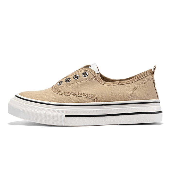 Warrior Slip on Shoes Lightweight And Breathable Canvas Shoes Women's Khaki
