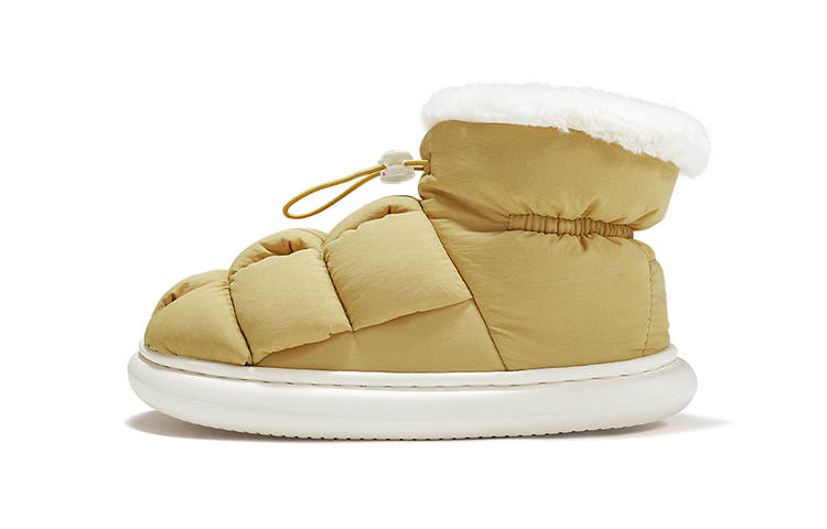 FEIYUE Tofu Insulated Shoes Fleece-Lined Thermal, Minimalist Style Waterproof Low-top Casual Shoes Women's