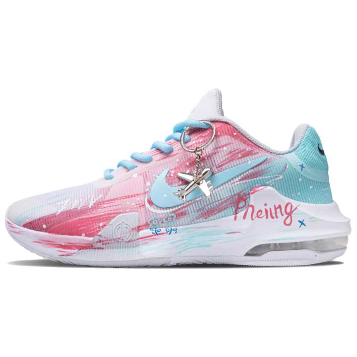 Nike Nike Air Max Impact 4 Mid top Basketball Shoes Men's White Blue Pink