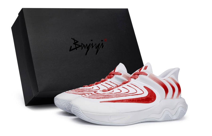 Nike Nike Giannis Immortality Slip Resistant Abrasion Resistant Low top Basketball Shoes Men's White Red