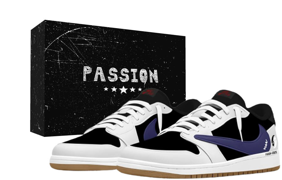 Jordan Travis Scott x Jordan Air Jordan 1 Purple Charm Knockout Hook Box Abrasion Resistant Breathable