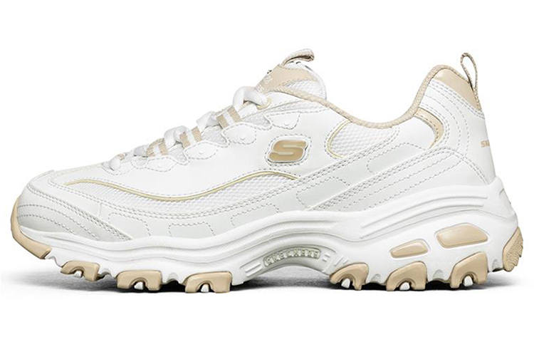 Skechers D'Lites 1.0 Little Sweet Bean Fabric Cushioning Low top Chunky Sneakers Women's Natural