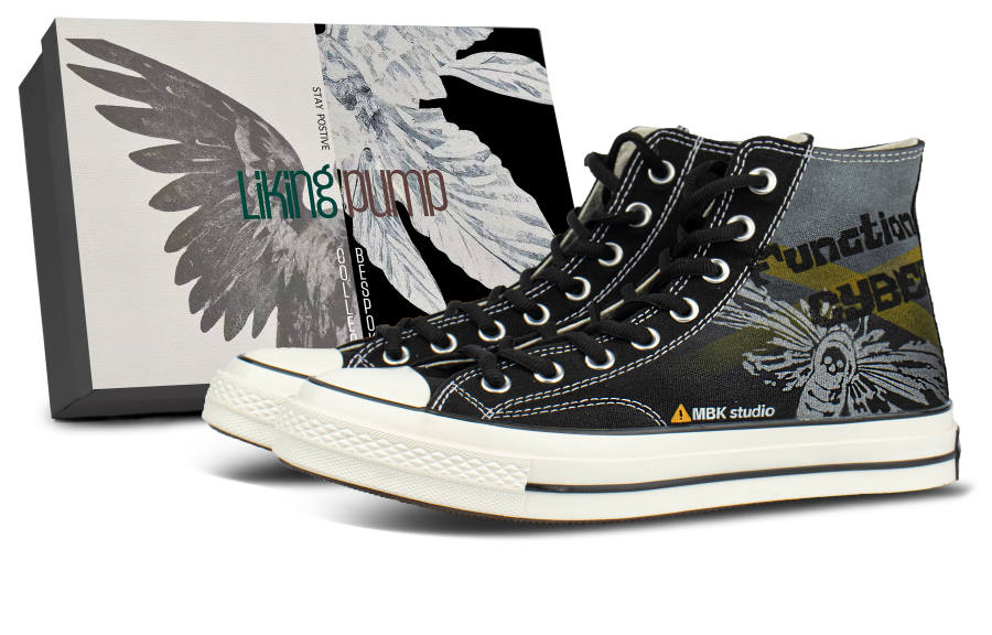 Converse 1970s Lightweight Coverage High top Canvas Shoes Unisex Black Yellow