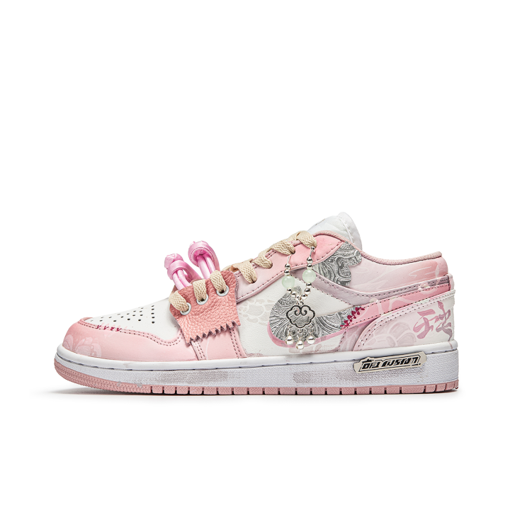 Jordan Jordan Air Jordan 1 Da Vinci Custom, Auspicious Serpent, Blessing The Snake Slip Resistant Abrasion Resistant