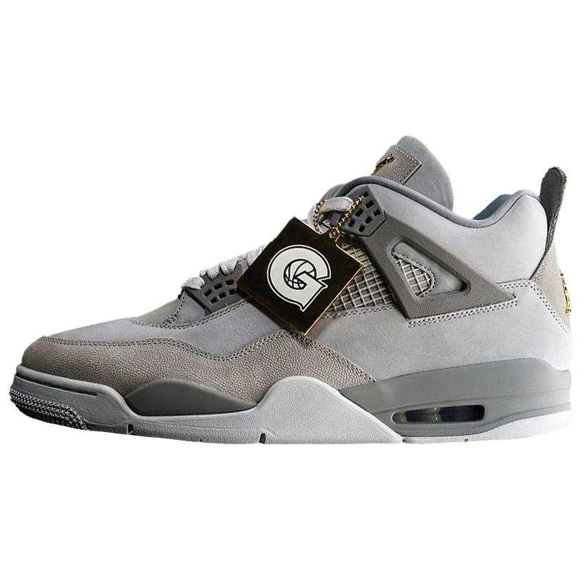 Jordan Jordan Air Jordan 4 Slip Resistant Abrasion Resistant Low top Basketball Shoes Unisex Gray
