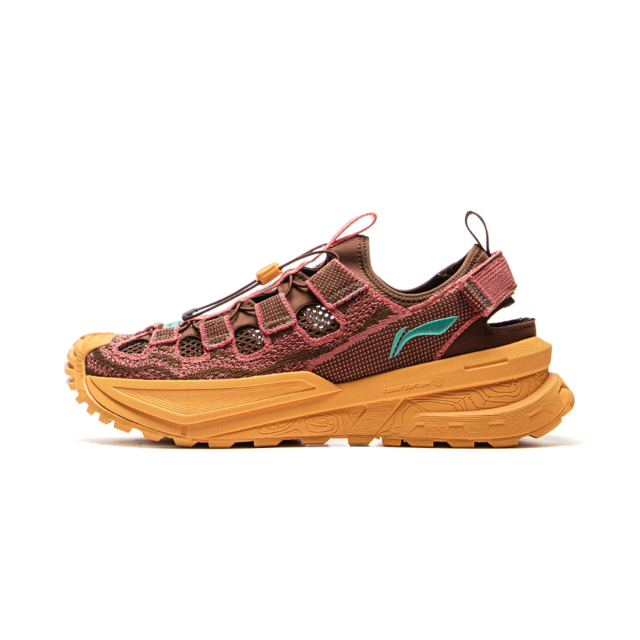 Li-Ning Li Ning Outdoor CF Tracing, Wenchuan Slip Resistant Rebound Abrasion Resistant River Trekking Shoes Unisex Russet