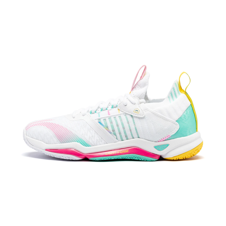 Li-Ning Li Ning Raid Iv Textile, Synthetic Leather Comfortable Low top Badminton Shoes Unisex Parrot Green