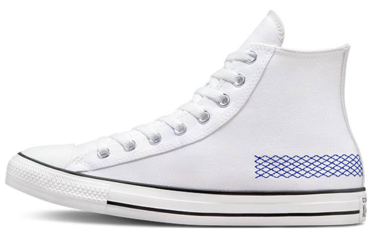 Converse Chuck Taylor All Star High Top Retro Sports Skateboarding Shoes White Blue
