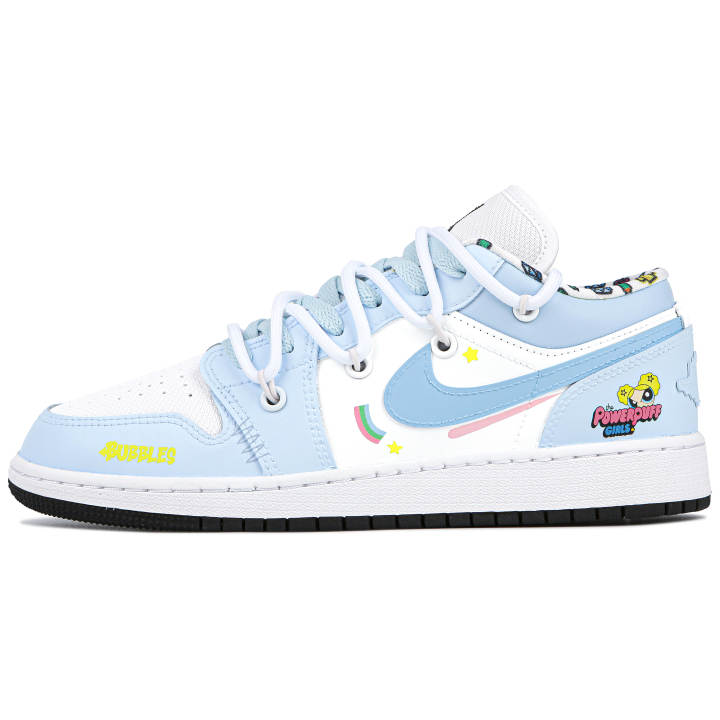 Jordan Jordan Air Jordan 1 Low Dusty Blue Policewoman Cushioning Slip Resistant Abrasion Resistant