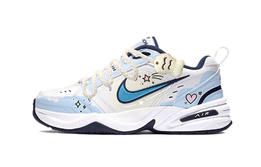 Nike Nike Air Monarch 4 Slip Resistant, Abrasion Resistant, Height Increasing Low top Chunky Sneakers Unisex Sky Blue
