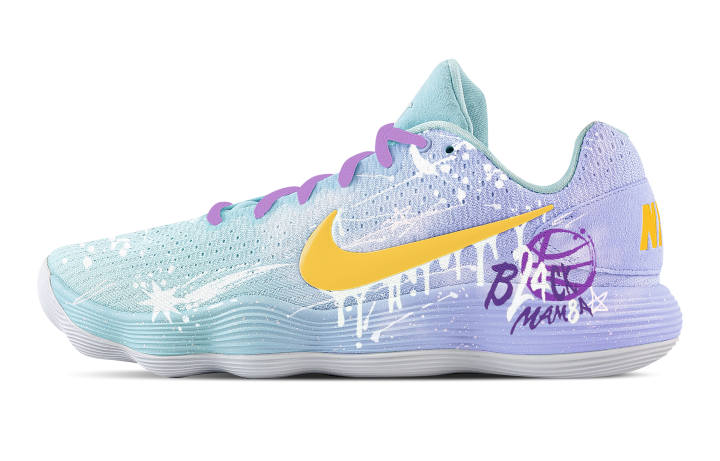 Nike Nike Hyperdunk 2017 Lakers Storm Cushioning Coverage Support Low top Basketball Shoes Men's