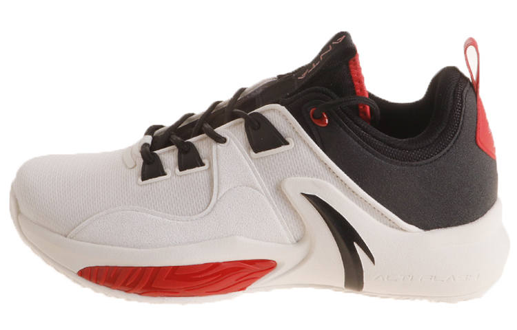 Anta Swoosh 1.0 Breathable Low top Performance Basketball Shoes Men's Black Red