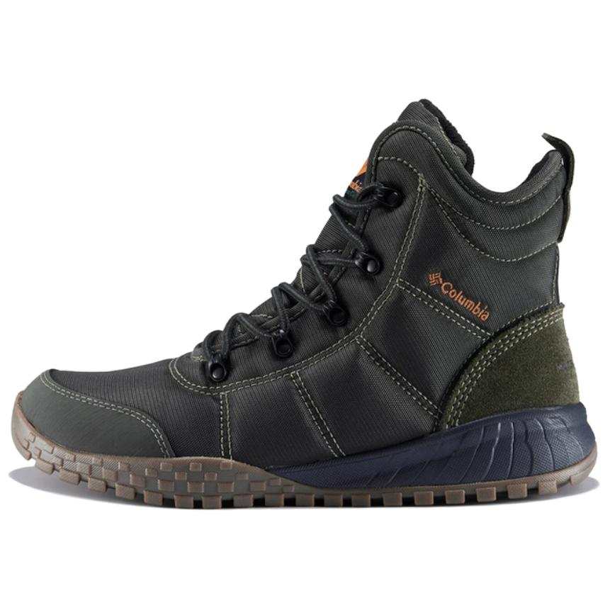 Columbia Fairbanks Outdoor Waterproof And Wear resistant Short Snow Boots Men's Dark Green