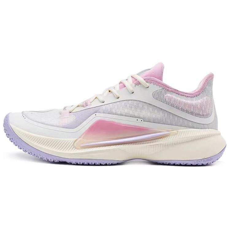 PEAK Low top Basketball Shoes Men's White Purple