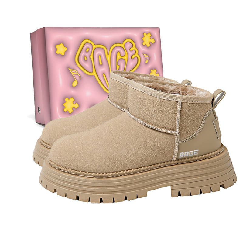 BAGE Abrasion Resistant Slip Resistant Abrasion Resistant Slip Resistant Short Snow Boots Women's