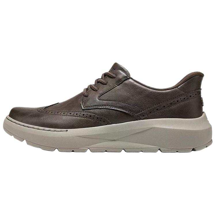 Skechers Casual Leather Shoes Men's Brown