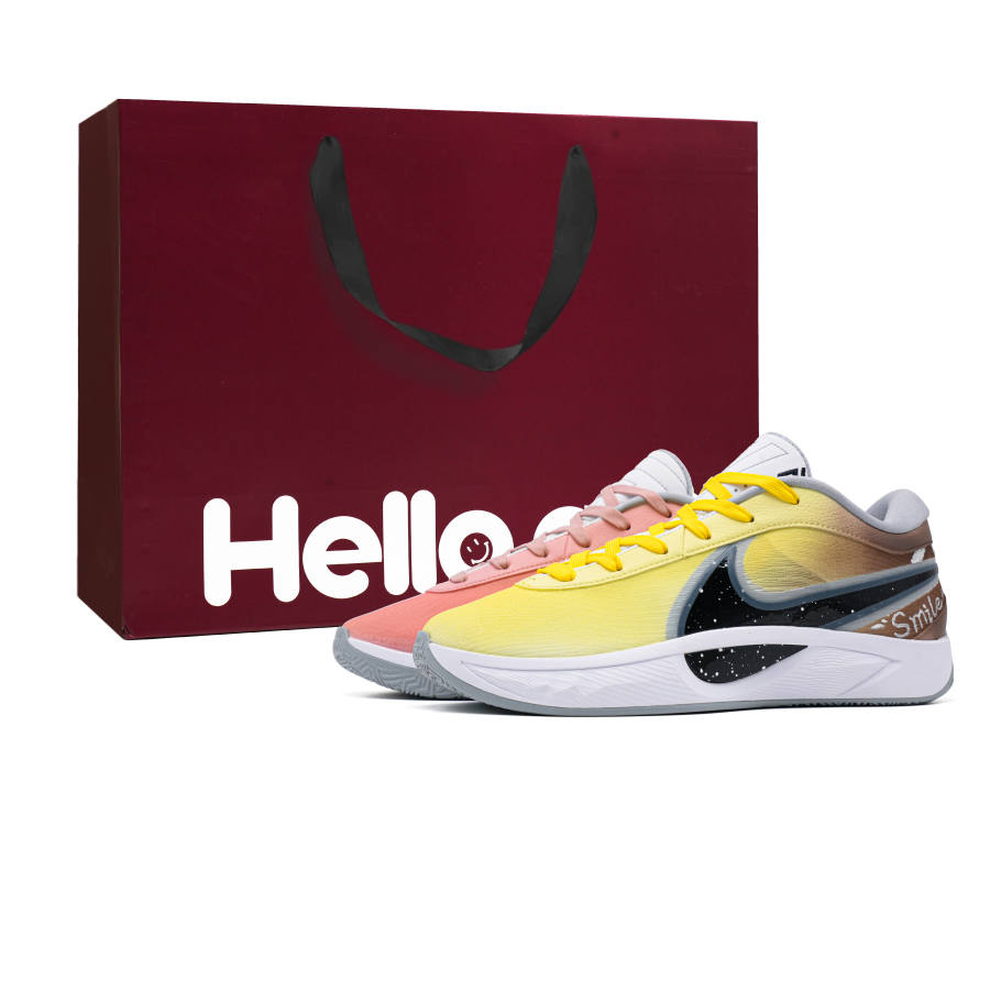 Nike Nike Giannis Freak 6 Big Player Cushioning Lightweight Low top Basketball Shoes Men's Yellow Pink