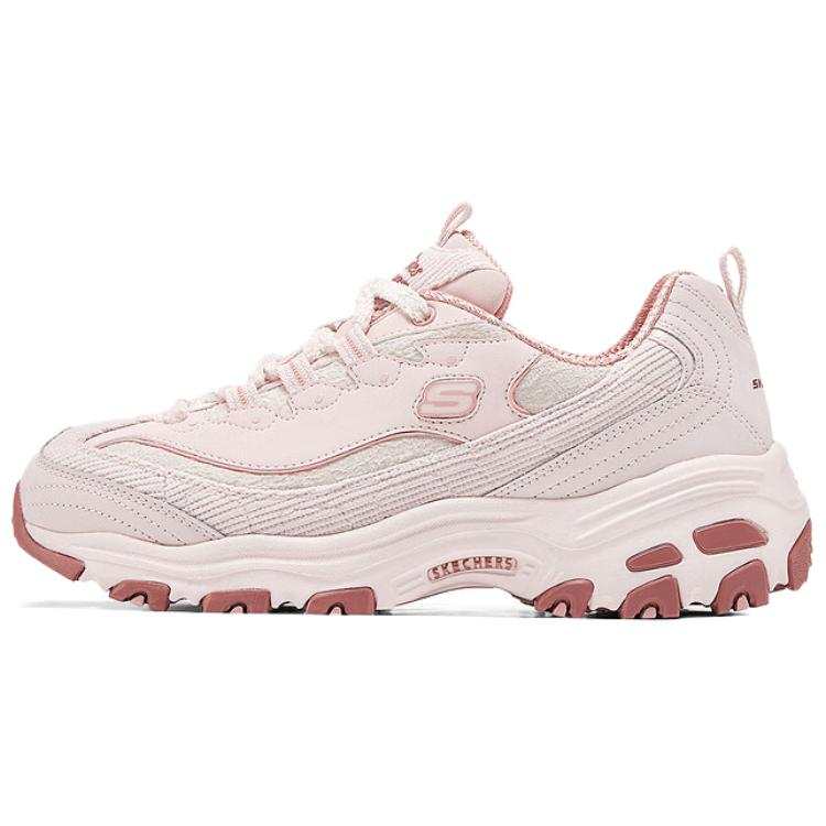 Skechers D'Lites 1.0 Abrasion Resistant Lightweight Height Increasing Low top Chunky Sneakers Women's Pink