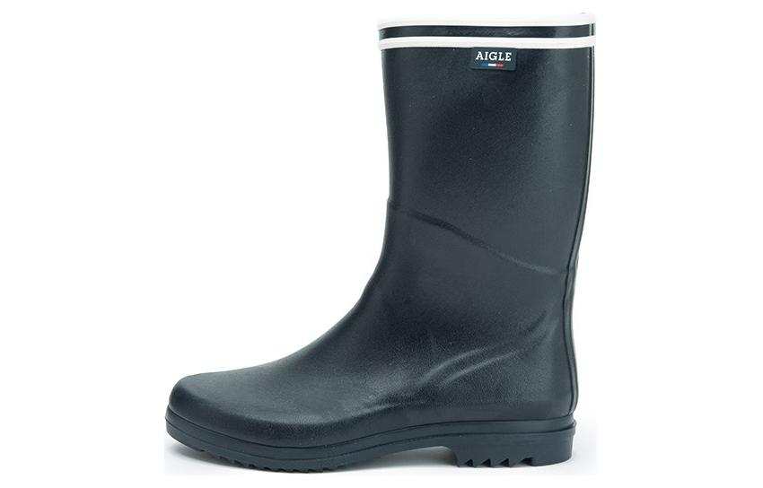 AIGLE Waterproof Abrasion Resistant Cushioning Rain Boots Women's Blue White