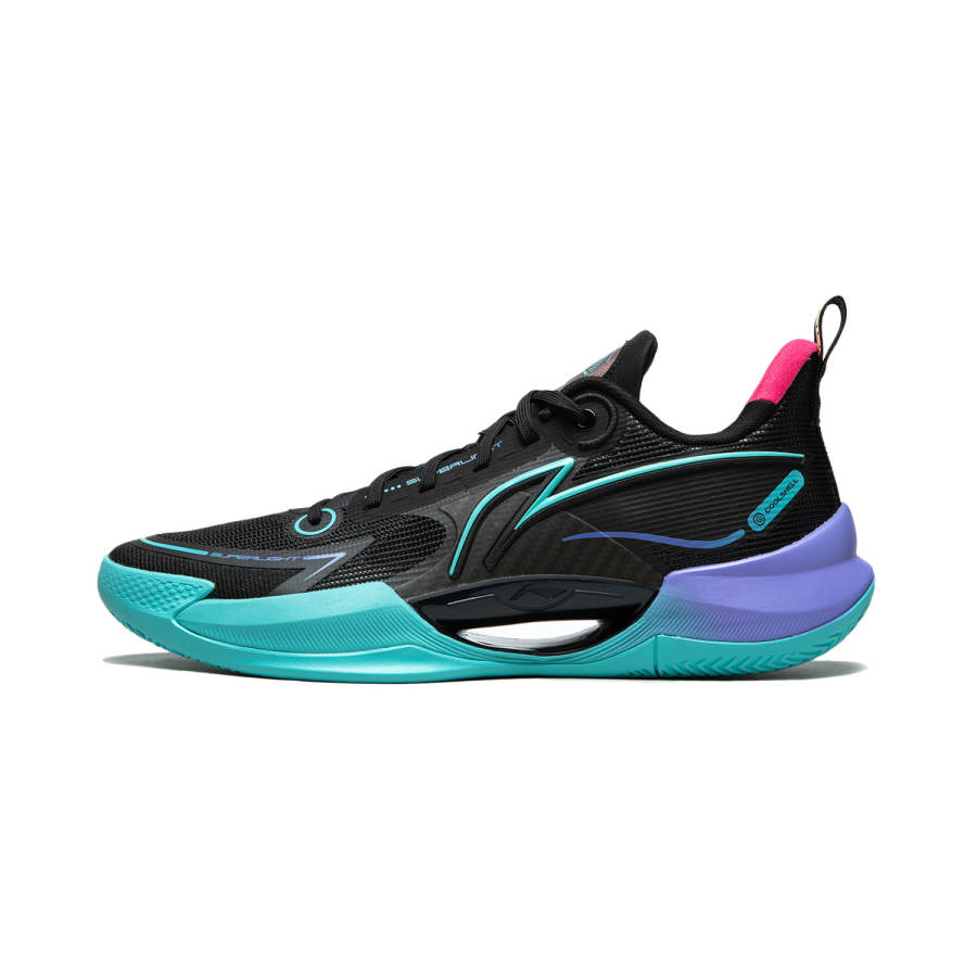 Li-Ning Li Ning Super Light V2 Cushioning Abrasion Resistant Breathable Support Rebound Low top Basketball Shoes Men's Black