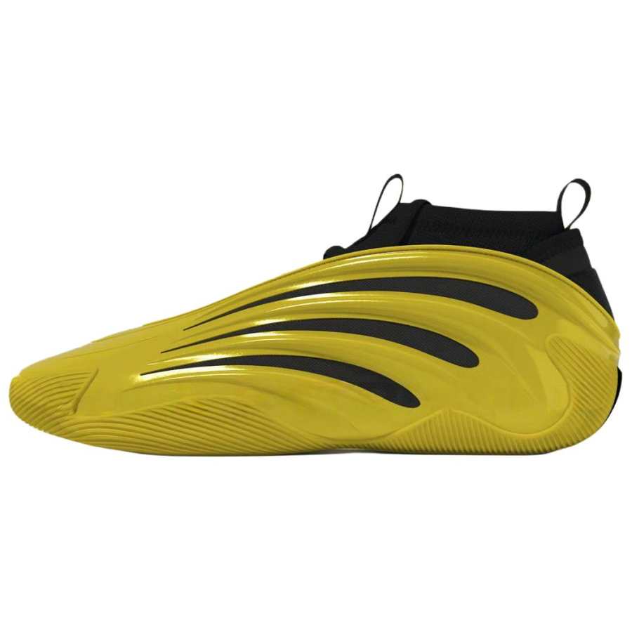 Adidas Adidas Harden Vol.9 Slip Resistant Abrasion Resistant Mid top Basketball Shoes Men's Yellow Black