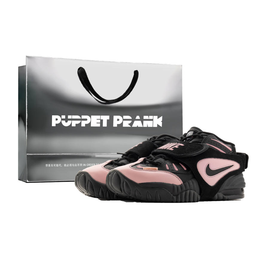 Nike Nike Air Adjust Force Slip Resistant Abrasion Resistant Mid top Vintage Basketball Shoes Unisex Black Pink