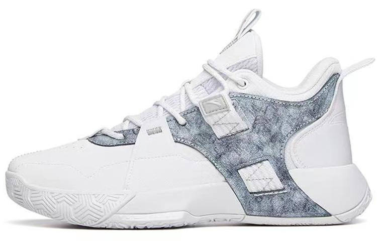 Anta Speedy 2 Comfortable Textile, Synthetic Leather Slip Resistant Abrasion Resistant Mid top Vintage Basketball Shoes