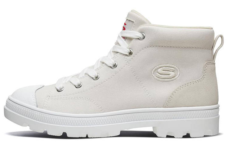 Skechers Roadies High Top Canvas Shoes White Women's