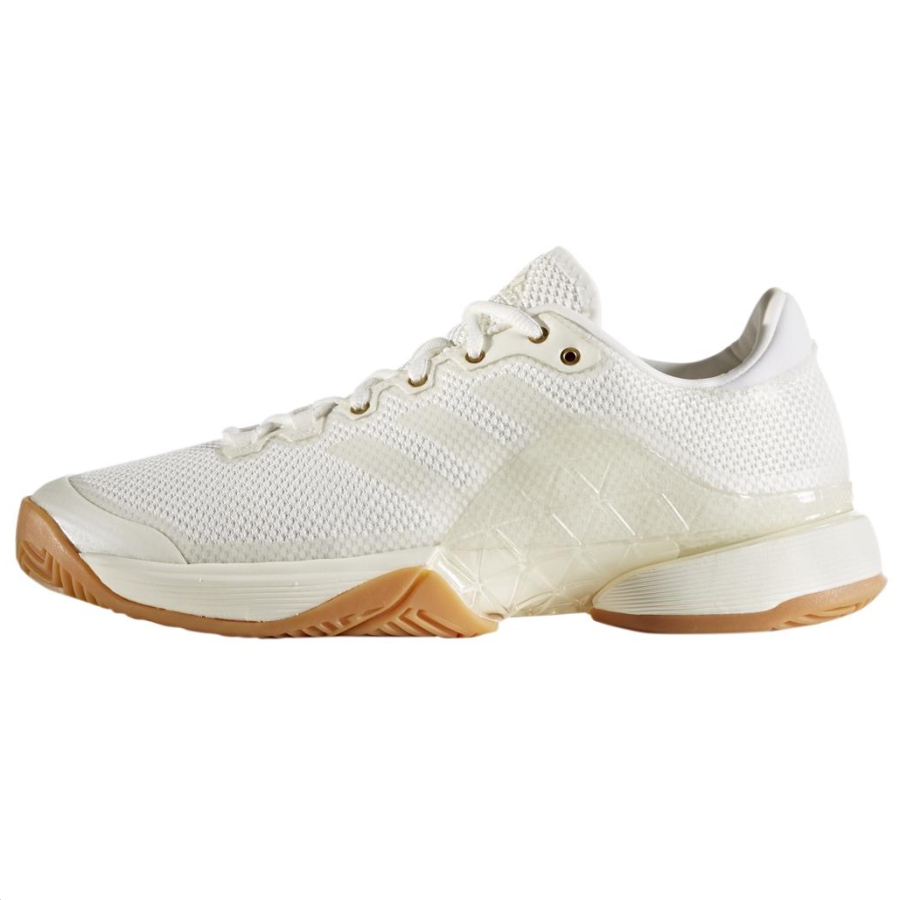 Adidas Adidas Barricade Comfortable Slip Resistant Abrasion Resistant Low top Tennis Shoes Men's White