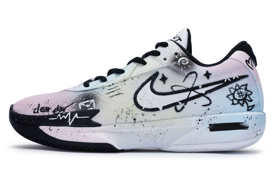 Nike Nike Air Zoom G.T. Cut Academy 811 Manufacturing, Sky In Progress Low top Basketball Shoes Men's Pink Yellow Blue
