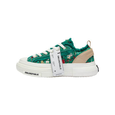 SMILEREPUBLIC INCEPTION 70s Height Increasing Low top Canvas Shoes Unisex Green