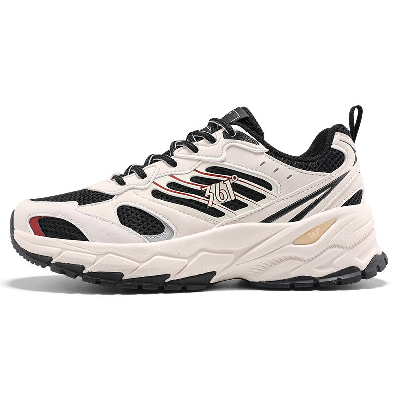 361° Cushioning Breathable Abrasion Resistant Low top Chunky Sneakers Women's Black White