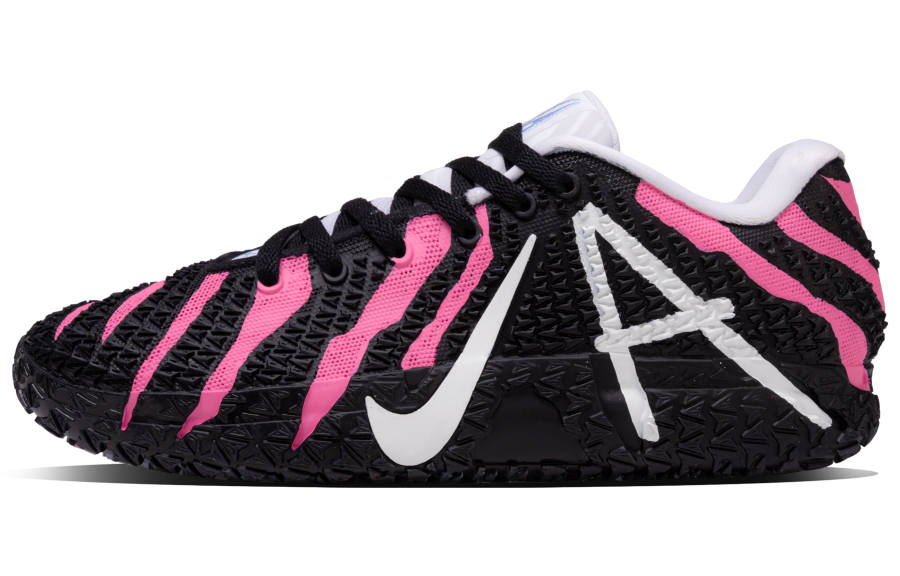 Nike Nike Ja Morant 3 Claw Marks Abrasion Resistant Abrasion Resistant Low top Basketball Shoes Unisex Black Pink